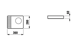 Laufen Aufbewahrungsschale VAL 280x360x60 rechteckig weiß matt – Bild 2