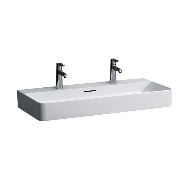 Laufen Aufsatz-Waschtisch VAL 420x950x155 1 Hahnloch li+re mit Überlauf weiß
