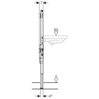 Geberit Waschtisch Duofix m. UP-Siphon, 130cm – Bild 2