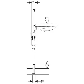 Geberit Waschtisch Duofix mit UP-Siphon, 112cm, barrierefrei – Bild 2