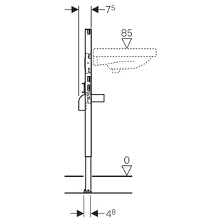 Geberit Waschtisch Duofix 98/82 cm, für Einlocharmatur – Bild 2