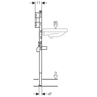 Geberit Duofix Waschtisch, 130 cm, für UP-Wandarmatur – Bild 2