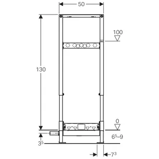 Geberit Duofix Element für Dusche 130cm mit Wandablauf Wandarmatur AP d40 – Bild 4