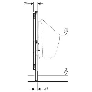 Geberit Duofix Urinal , 112-130 cm für AP-Druckspüler – Bild 2