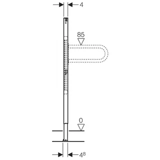 Geberit Duofix Montageelement für Stütz- und Haltegriffe, BF, Bauhöhe 1120mm – Bild 2