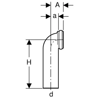 Geberit Anschlussbogen d 90/110 mm für Stand-WC – Bild 2