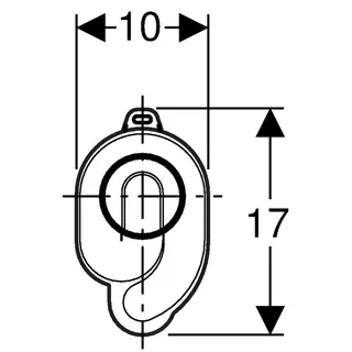 Geberit Urinal Geruchsverschluss Abgang horizontal 50 mm weiß-alpin – Bild 3
