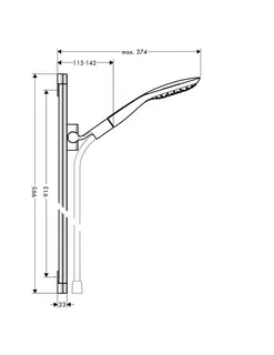 Hansgrohe PuraVida Unica Set 900 mm chrom – Bild 2