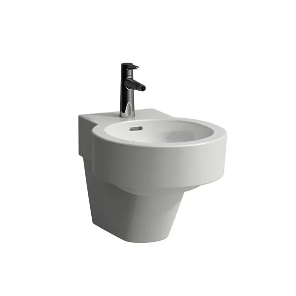 Laufen Wandbidet VAL 530x390 1 Hahnloch o. seitl. Loch f. Wasserans LCC weiß