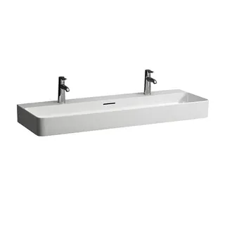 Laufen Waschtisch VAL 420x1200x155 1 Hahnloch li+re mit Überlauf weiß
