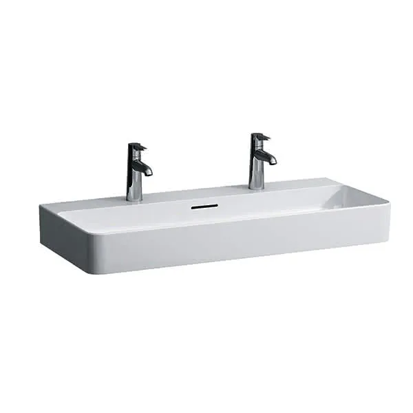 Laufen Waschtisch VAL 420x950x155 1 Hahnloch li+re mit Überlauf weiß