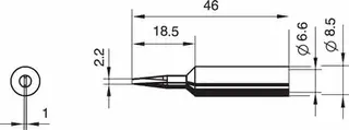 Lötspitze Ser.832 meißelförmig B.2,2mm 0832 CD/SB ERSA – Bild 2