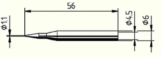 Lötspitze Serie 162 bleistiftspitz B.1,1mm 0162 BD/SB ERSA – Bild 2