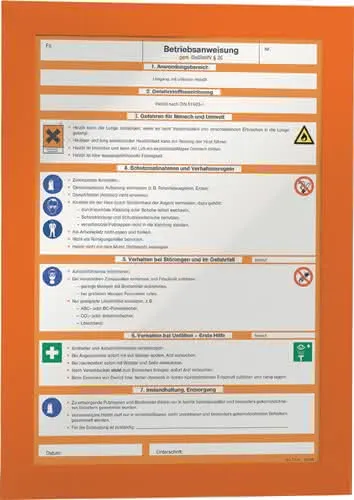 Magnetrahmen DIN A4 orange selbstklebende Rückenfolie 2 St./VE