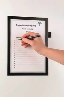 Magnetrahmen DIN A4 schwarz selbstklebend,Front offen
