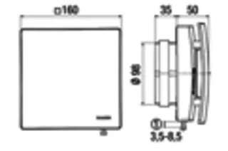 Maico Zu- und Abluftventil AZV 100 einstellbar, mit G2-Filter, DN 100 – Bild 5
