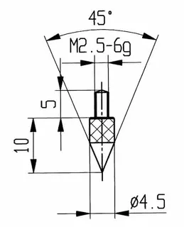 Messeins.45Grad Kegel M2,5 STA z.Messuhren KÄFER