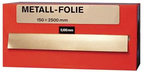 Metallfolie D.0,500mm MS MS63 L.2500mm B.150mm