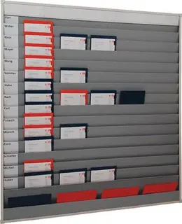 Planungstafel H1765xB1580xT78mm 15 Schienen grau