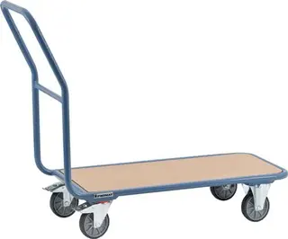 Plattformwagen Ladeflächen L850xB450mm STA taubenblau Trgf.250kg Gesamt-L.940mm