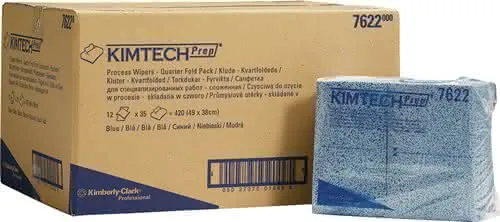 Prozesswischtuch KIMTECH 7622 L381xB490c a.mm blau 12 Btl.à 35 Tü.