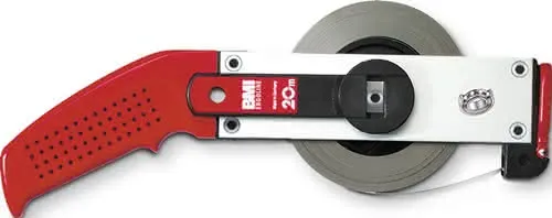 Rahmenbandmaß ERGOLINE L.30m Band-B.13mm B mm/cm EG II Alu.weiß Stahlmaßband BMI