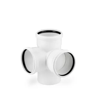 RAUPIANO PLUS Eckdoppelabzweig DN 110/110/110, 87 Grad