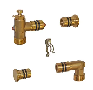 RE Feld-Anschlussset C 250 V/H mit Entlüfter für 1 Kollektorfeld
