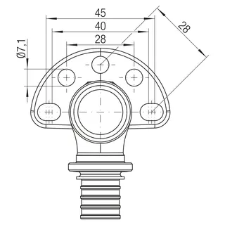 REHAU Wandwinkel RAUTITAN RX+ 16 - Rp 1/2 - 70 für Vorwandinstallation – Bild 4