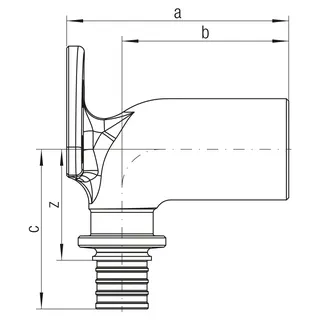 REHAU Wandwinkel RAUTITAN RX+ 16 - Rp 1/2 - 70 für Vorwandinstallation – Bild 3
