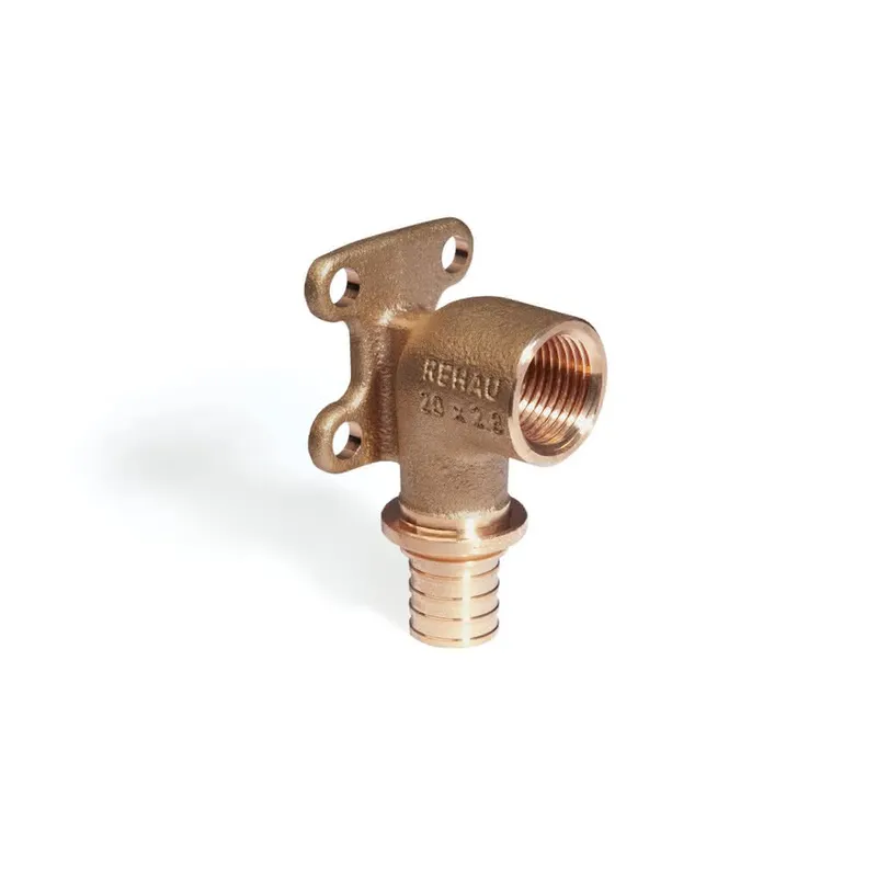 REHAU Wandwinkel RAUTITAN RX+ 16 - Rp 1/2 mit quadrat. Wandscheibe