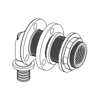 REHAU Wandwinkel RAUTITAN RX+ 16 - Rp 1/2 x 35 für Holzspanplatte – Bild 2