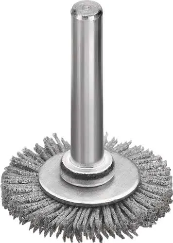 Rundbürste D.30mm Schaft 6mm SiC Schleifborsten K.120 6mm 18000min-¹