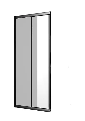 sanibel 1001-Eckdusche 2-teilig Schenkel links A19 900x1850mm silber/Aquaperl