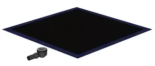 sanibel-Duschfläche PLAN A19 Typ Q HDPS/ Mineralwerkstoff 1000x1000x45mm Graphit