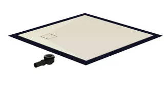 sanibel-Duschfläche PLAN A19 Typ Q HDPS/ Mineralwerkstoff 1000x1000x45mm weiß