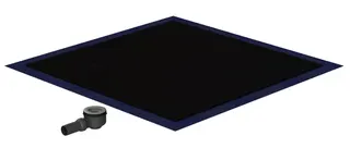sanibel-Duschfläche PLAN A19 Typ Q HDPS/ Mineralwerkstoff 1200x1200x50mm Graphit