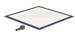 sanibel-Duschfläche PLAN A19 Typ Q HDPS/ Mineralwerkstoff 1200x1200x50mm weiß