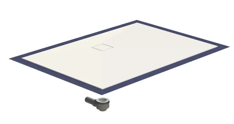 sanibel-Duschfläche PLAN A19 Typ Q HDPS/ Mineralwerkstoff 1400x800x45mm weiß