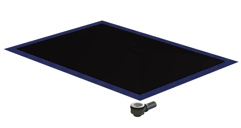 sanibel-Duschfläche PLAN A19 Typ Q HDPS/ Mineralwerkstoff 1400x900x45mm Graphit