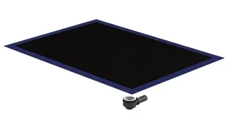 sanibel-Duschfläche PLAN A19 Typ Q HDPS/ Mineralwerkstoff 1400x900x45mm Graphit
