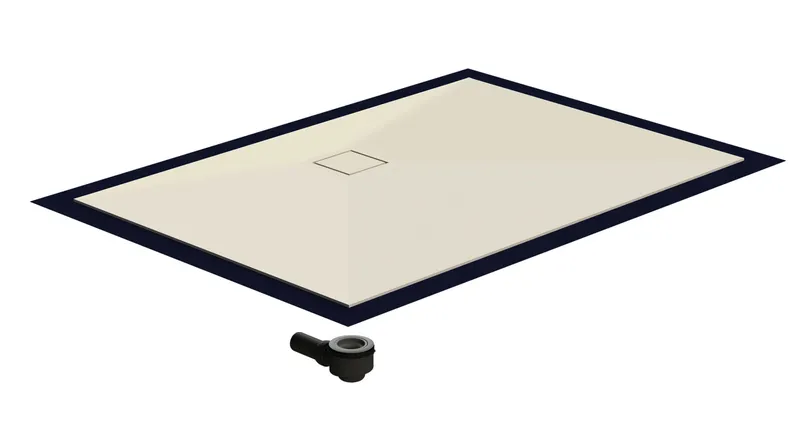 sanibel-Duschfläche PLAN A19 Typ Q HDPS/ Mineralwerkstoff 1500x900x45mm weiß