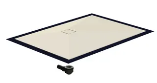 sanibel-Duschfläche PLAN A19 Typ Q HDPS/ Mineralwerkstoff 1500x900x45mm weiß
