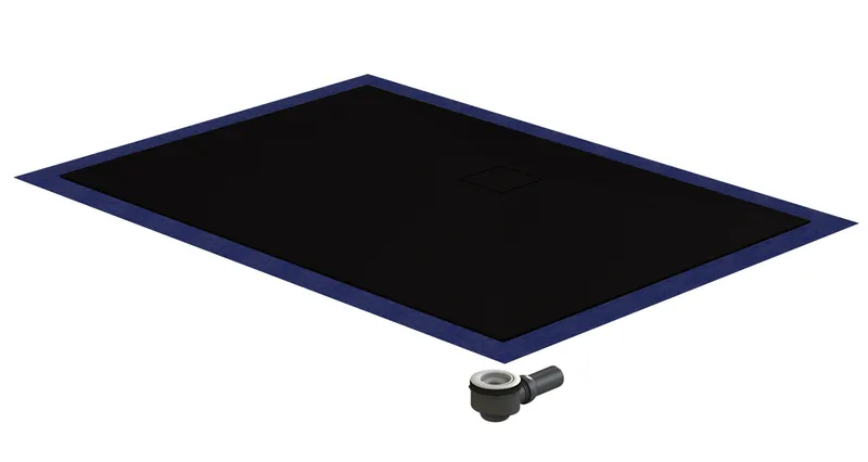 sanibel-Duschfläche PLAN A19 Typ Q HDPS/ Mineralwerkstoff 1600x900x45mm Graphit