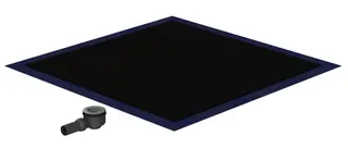 sanibel-Duschfläche PLAN A19 Typ Q HDPS/ Mineralwerkstoff 900x900x45mm Graphit