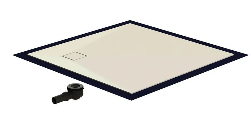 sanibel-Duschfläche PLAN A19 Typ Q HDPS/ Mineralwerkstoff 900x900x45mm weiß