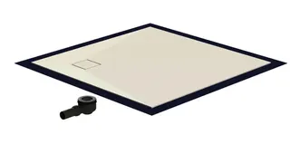 sanibel-Duschfläche PLAN A19 Typ Q HDPS/ Mineralwerkstoff 900x900x45mm weiß