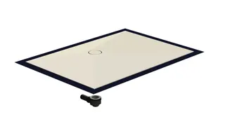 sanibel-Duschfläche PLAN A19 Typ R HDPS/ Mineralwerkstoff 1200x900x45mm weiß