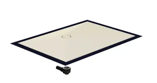 sanibel-Duschfläche PLAN A19 Typ R HDPS/ Mineralwerkstoff 1600x900x45mm weiß