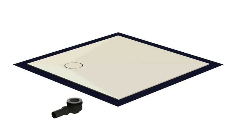 sanibel-Duschfläche PLAN A19 Typ R HDPS/ Mineralwerkstoff 900x900x45mm weiß
